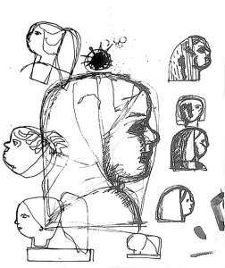 Head, sketches